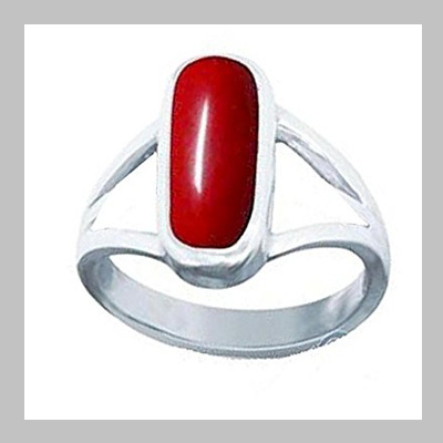 लाल मूंगा अंगूठी 